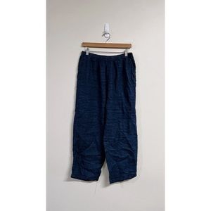 Flax Blue Spacedye Linen High-Waisted Flood Pants M